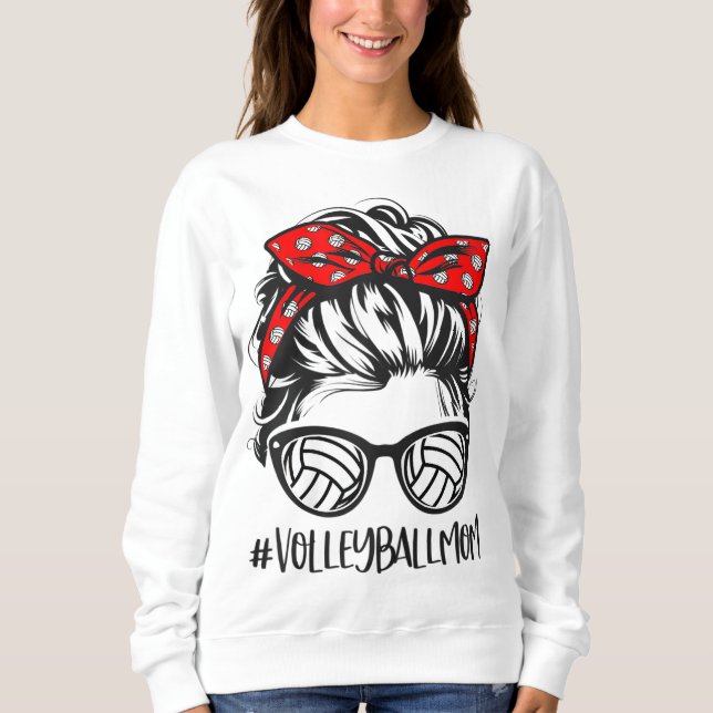 Sweatshirt Volleyball Maman Volleyball Lover Mothers Day Mess (Devant)
