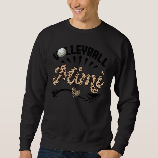 Sweatshirt Volleyball Mimi Leopard  Ball Mom Mother's Day (Devant)
