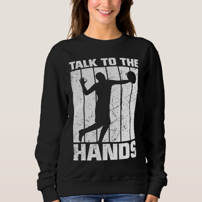 Sweatshirt Volleyball Parle Aux Mains Rétro Vintage 2 (Devant)