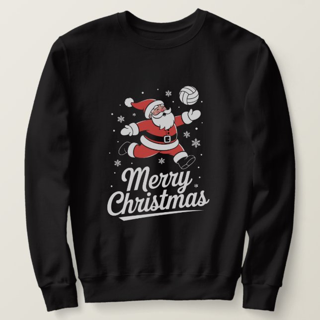 Sweatshirt Volleyball Santa "Joyeux Noël" (Design devant)