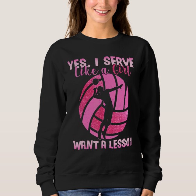 Sweatshirt Volleyball Serve Open Hand Sport  Player Swing Ove (Devant)