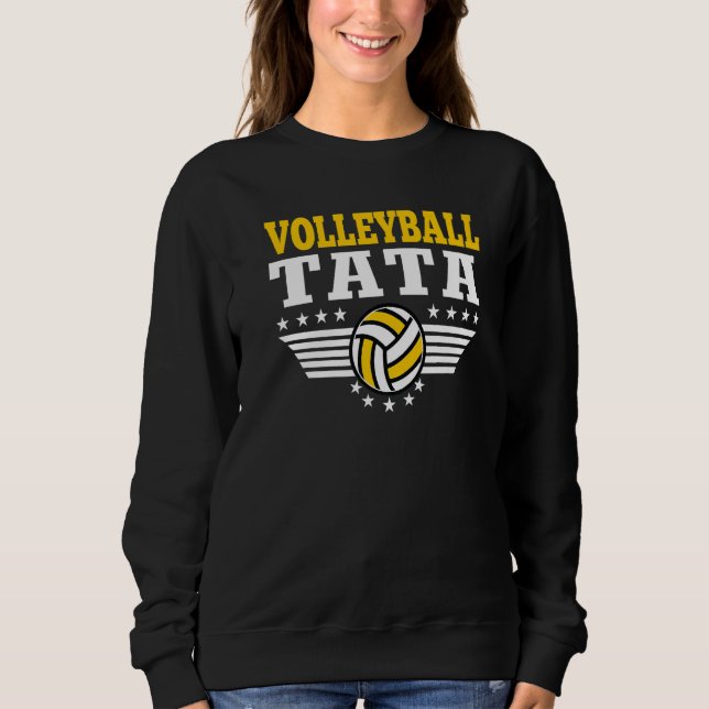 Sweatshirt Volleyball Tata Retro Volleyball Father Player (Devant)