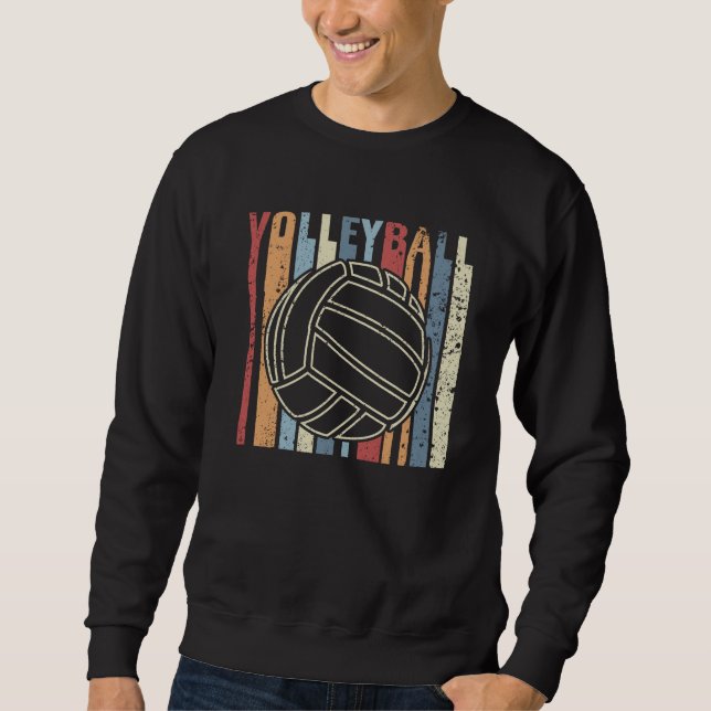 Sweatshirt Volleyball Vintage Rétro (Devant)