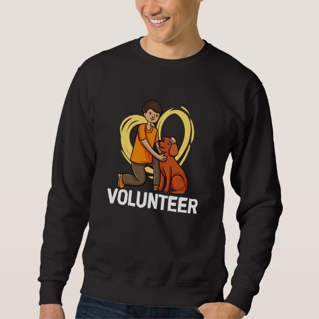 Sweatshirt Volunteer shelter animal rescue Volunteer helper r (Devant)