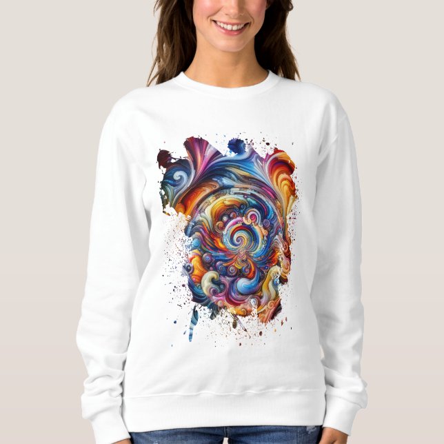 Sweatshirt Vortex tourbillonnant des couleurs (Devant)