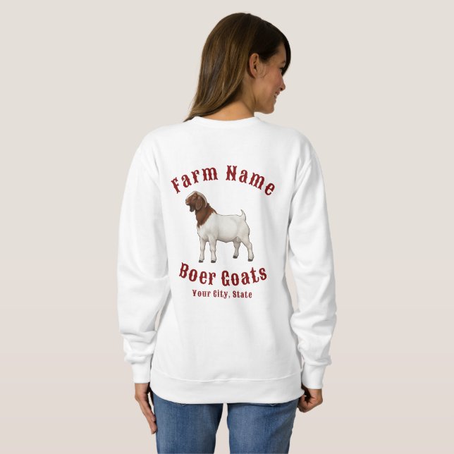 Sweatshirt Vos chèvres Boer de ferme (Dos entier)