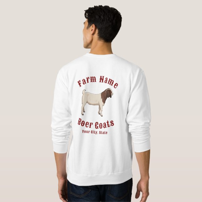 Sweatshirt Vos chèvres Boer de la ferme (Dos entier)