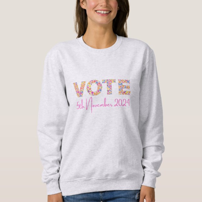 Sweatshirt Vote floral 5 novembre 2021 (Devant)