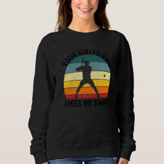 Sweatshirt Votre Copine Aime Mon Swing Softball Pour Hommes V