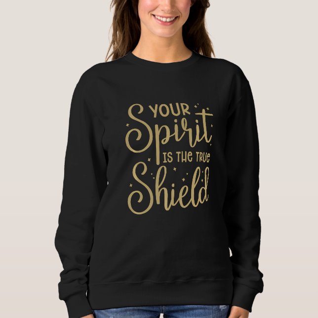 Sweatshirt Votre esprit est le véritable bouclier Sport Samou (Devant)