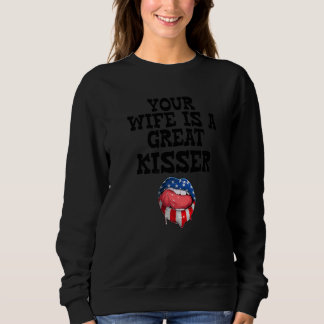 Sweatshirt Votre femme est une grande embrasseuse