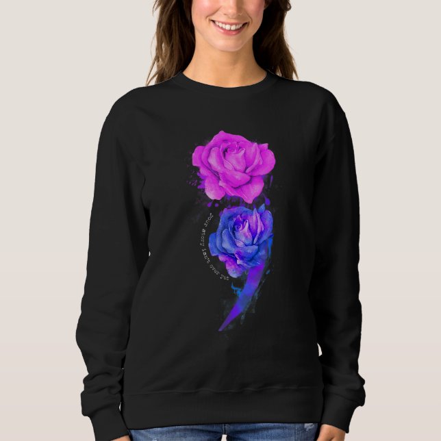 Sweatshirt Votre histoire n'est pas encore terminée Semicolon (Devant)