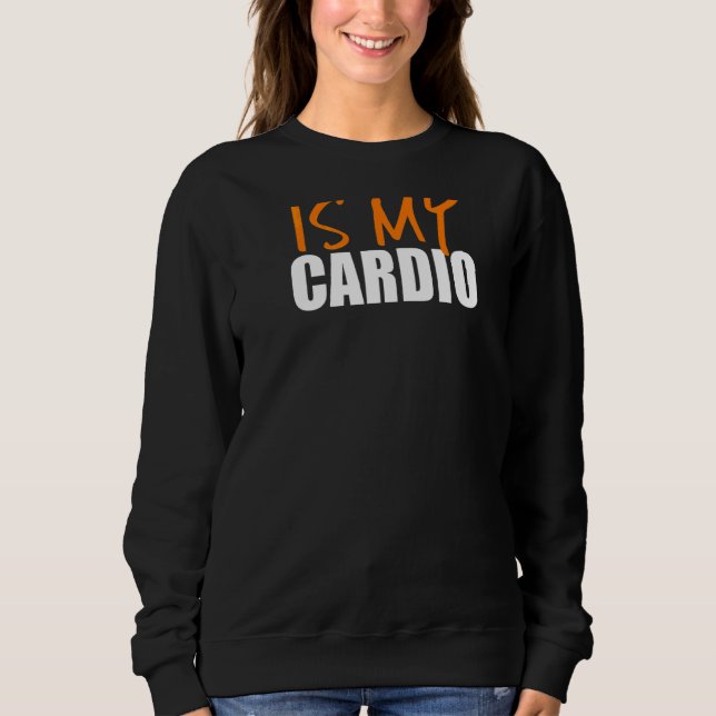 Sweatshirt Votre Maman Est Mon Cardio Back Print (Devant)