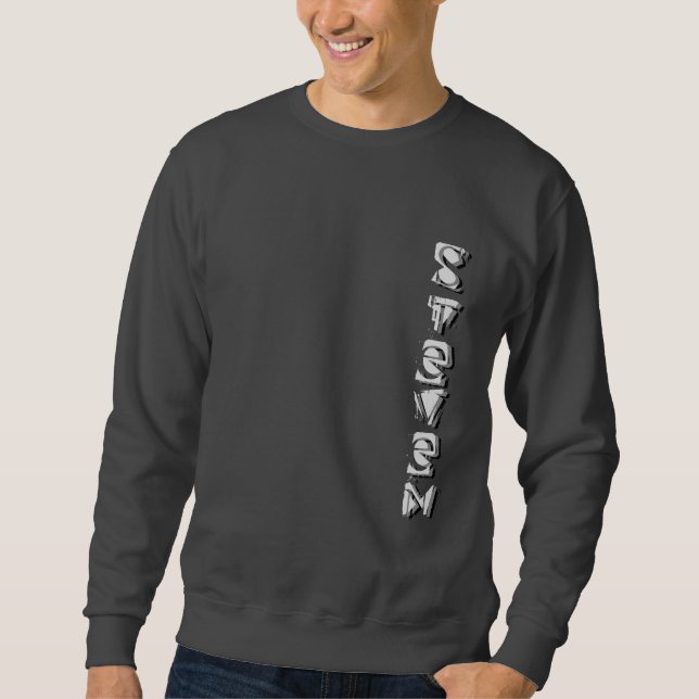 Sweatshirt Votre nom en lettres élégantes (Devant)