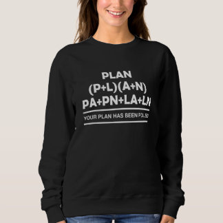 Sweatshirt Votre Plan A Été Rejeté Professeur De Sciences Mat