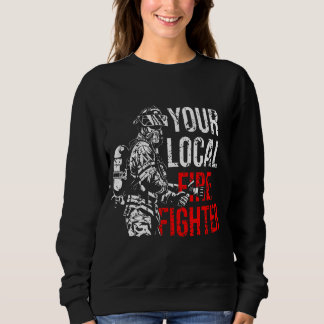 Sweatshirt Votre service local d'incendie de pompiers