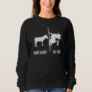 Sweatshirt Votre tante ma tante licorne cool tante tantine ni