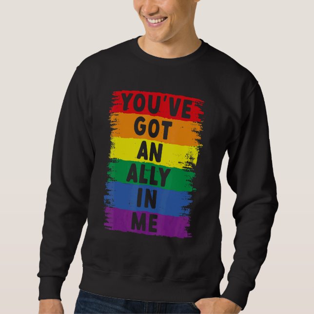 Sweatshirt Vous avez un allié en moi Fierté Lgbt (Devant)