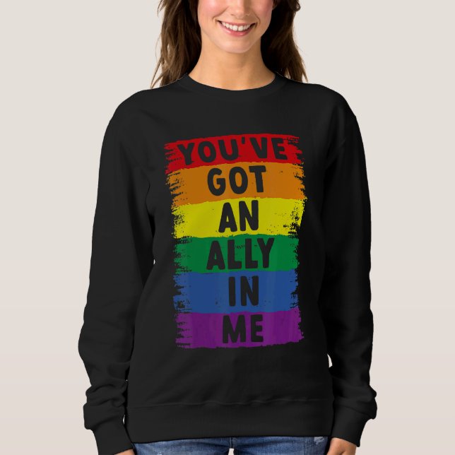 Sweatshirt Vous avez un allié en moi Fierté Lgbt (Devant)