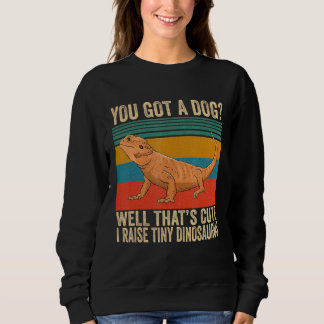 Sweatshirt Vous avez un chien bien c'est mignon je lève un mi