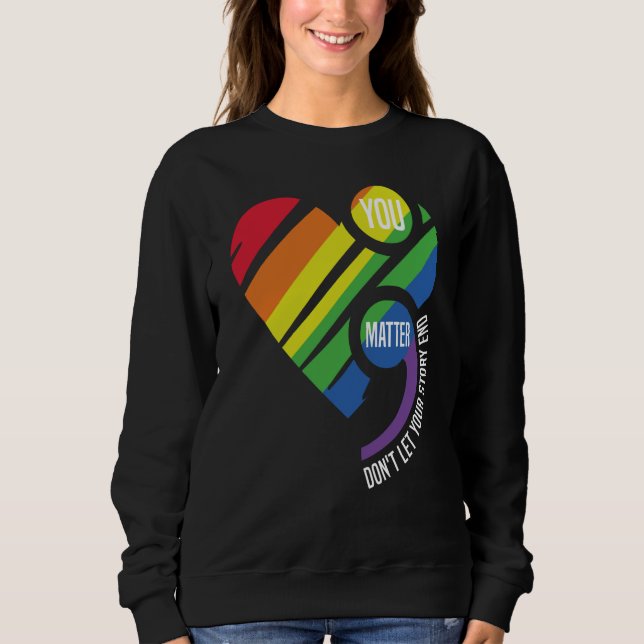Sweatshirt Vous comptez Point-virgule Ne laissez pas votre hi (Devant)