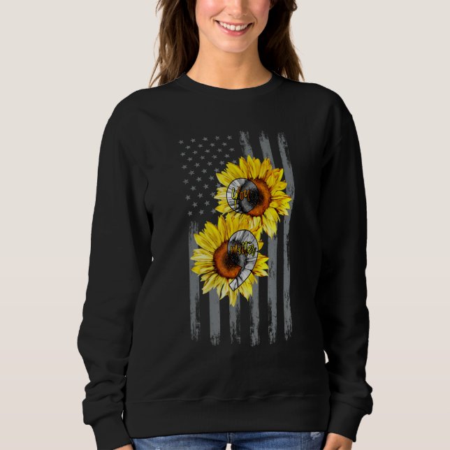 Sweatshirt Vous Comptez Tournesol Drapeau Américain Préventio (Devant)