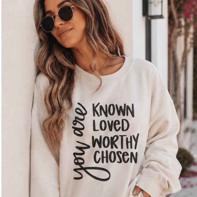 Sweatshirt Vous êtes connu, Inspirant la foi chrétienne (Créateur téléchargé)