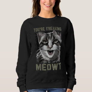 Sweatshirt Vous êtes folle de chat drôle de dame chat fou pun