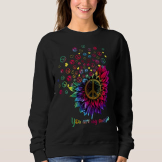Sweatshirt Vous Êtes Mon Sunshine Peace Sign Sunflower Flower