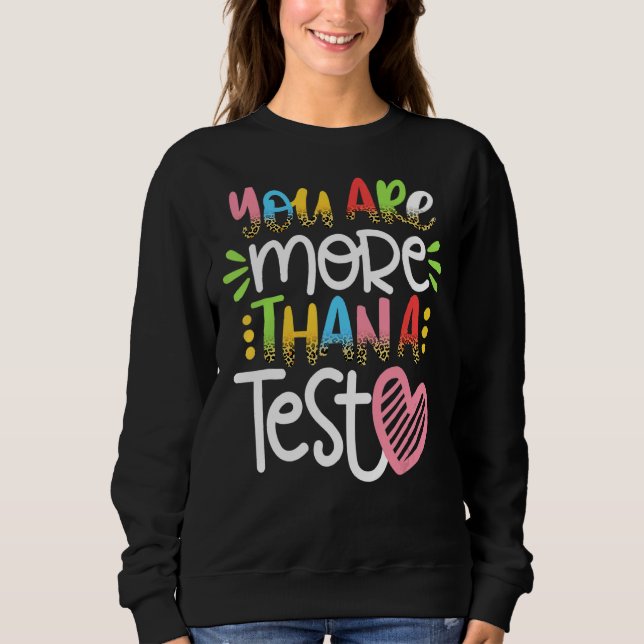 Sweatshirt Vous Êtes Plus Qu'Un Test Score Test Day Leopard (Devant)