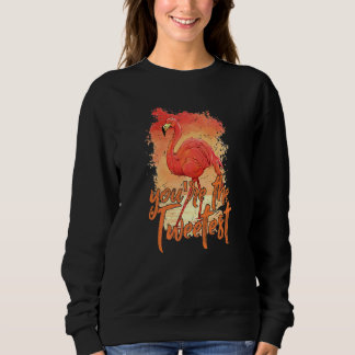 Sweatshirt Vous êtes The Tweetest Pink Flamant rose Beach Bir