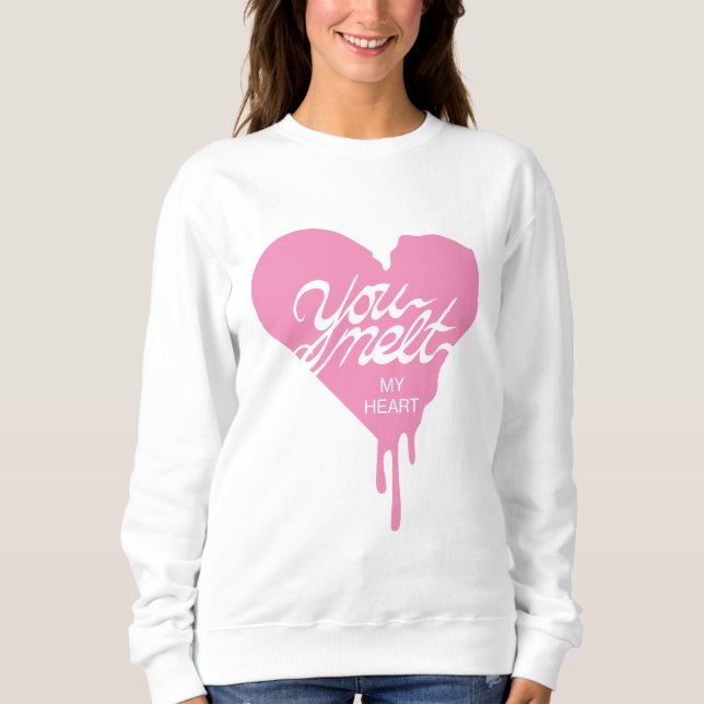 sweatshirt "Vous faites fondre mon coeur" (Devant)