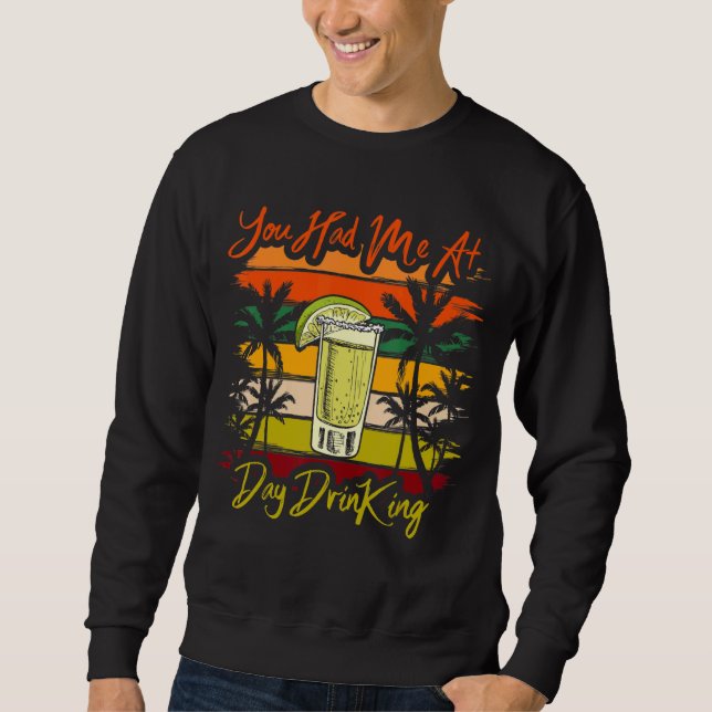 Sweatshirt Vous M'Avez Fait Boire À La Journée Retro Beach Su (Devant)