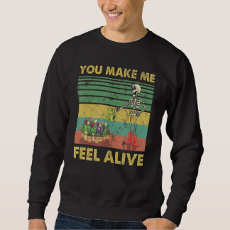 Sweatshirt Vous Me Faites Me Sentir Vivant Plantes De Squelet