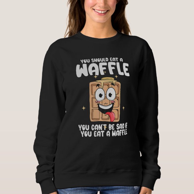 Sweatshirt Vous ne pouvez pas être triste si vous mangez un p (Devant)
