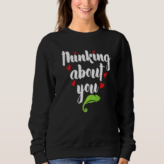 Sweatshirt Vous penser Geckos Blague Caméléons Pun Cham (Devant)