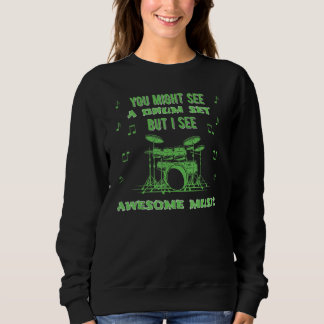 Sweatshirt Vous Pourriez Voir Un Batterie Batterie En Train D