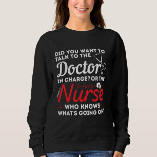 Sweatshirt Vous Voulez Parler Au Docteur En Charge Ou Au