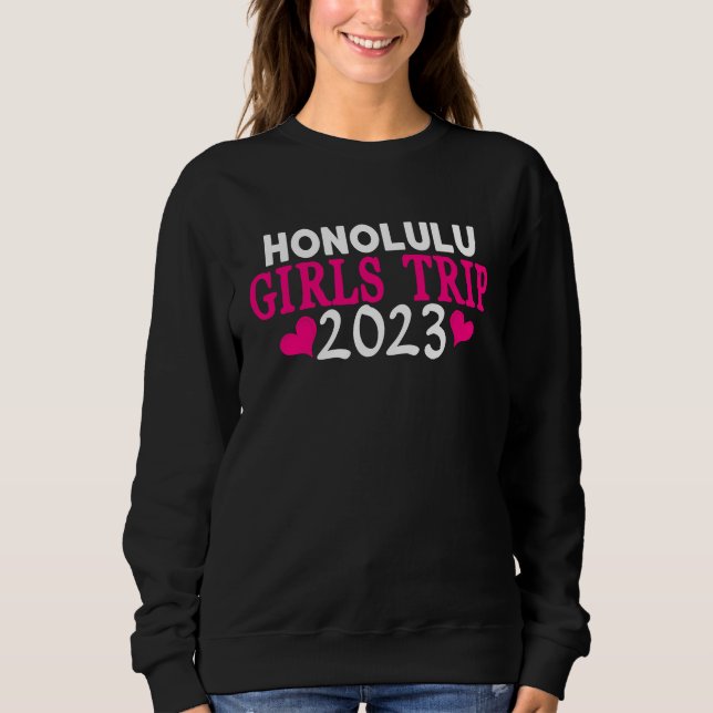 Sweatshirt Voyage à Honolulu pour filles  2023 Enterrement de (Devant)
