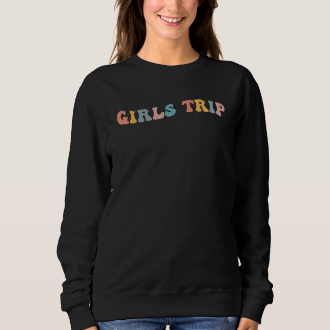 Sweatshirt Voyage de Fille Célibataire Fête de Vacances Rétro (Devant)