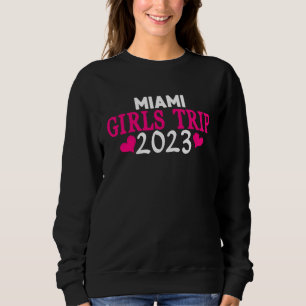 Sweatshirt Voyage de filles à Miami 2023 Enterrement de vie