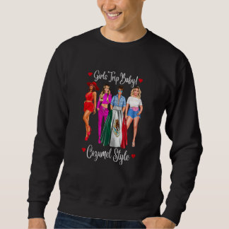 Sweatshirt Voyage de filles de Cozumel pour femmes Vacances l