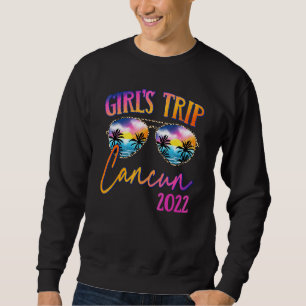 Sweatshirt Voyage des filles Cancun Mexique 2022 Lunettes de 