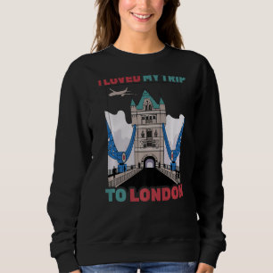 Sweatshirt Voyage J'Aime Mon Voyage À Londres Avion Touri