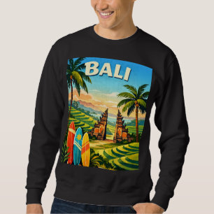 Sweatshirt Voyage Rétro Tropical à Bali