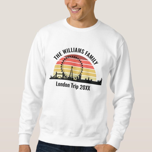 Sweatshirt Voyage sur mesure à Londres en Angleterre au couch (Devant)