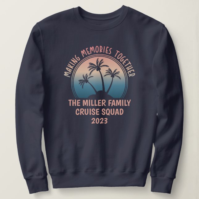 Sweatshirt Voyage sur mesure en famille Summer Beach (Design devant)
