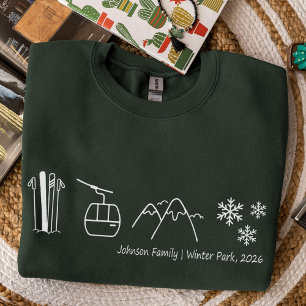 Sweatshirt Voyage sur mesure en ski pour famille et amis, gro