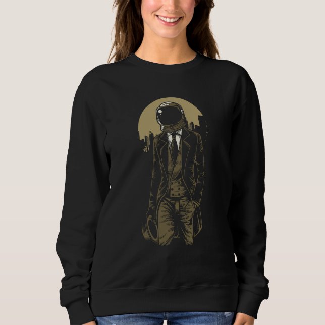 Sweatshirt Voyageur de l'espace dans l'astronaute rétro en sm (Devant)