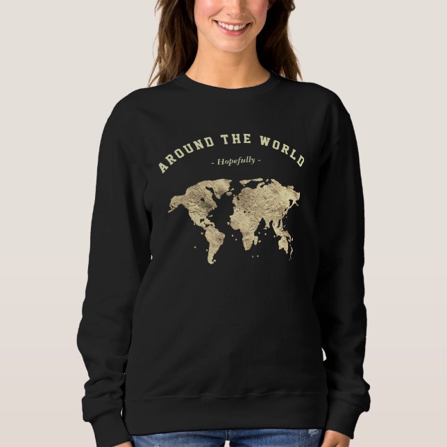 Sweatshirt Voyageur Gold World Map (Devant)